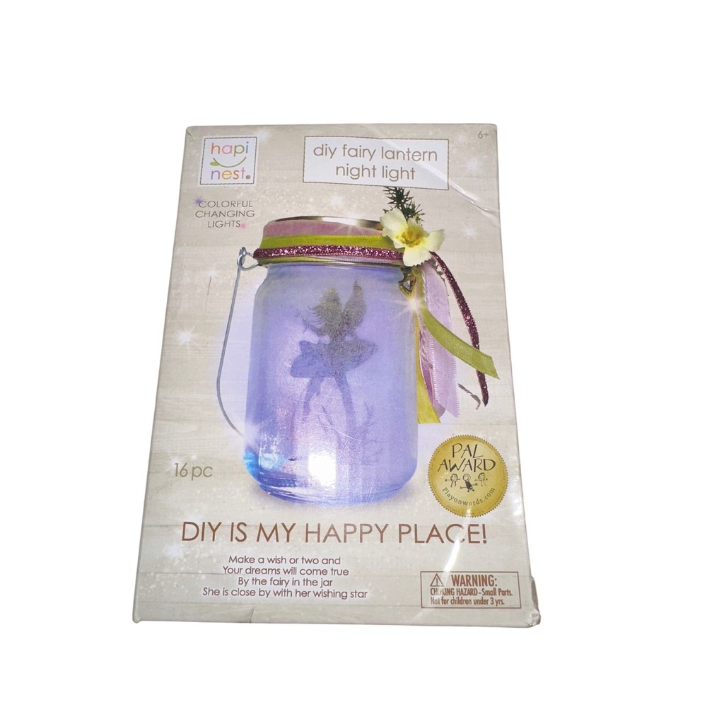 Hapinest DIY Fairy Lantern Night Light Kit Kids Craft Set 16pc Ages 6+ Item 4280